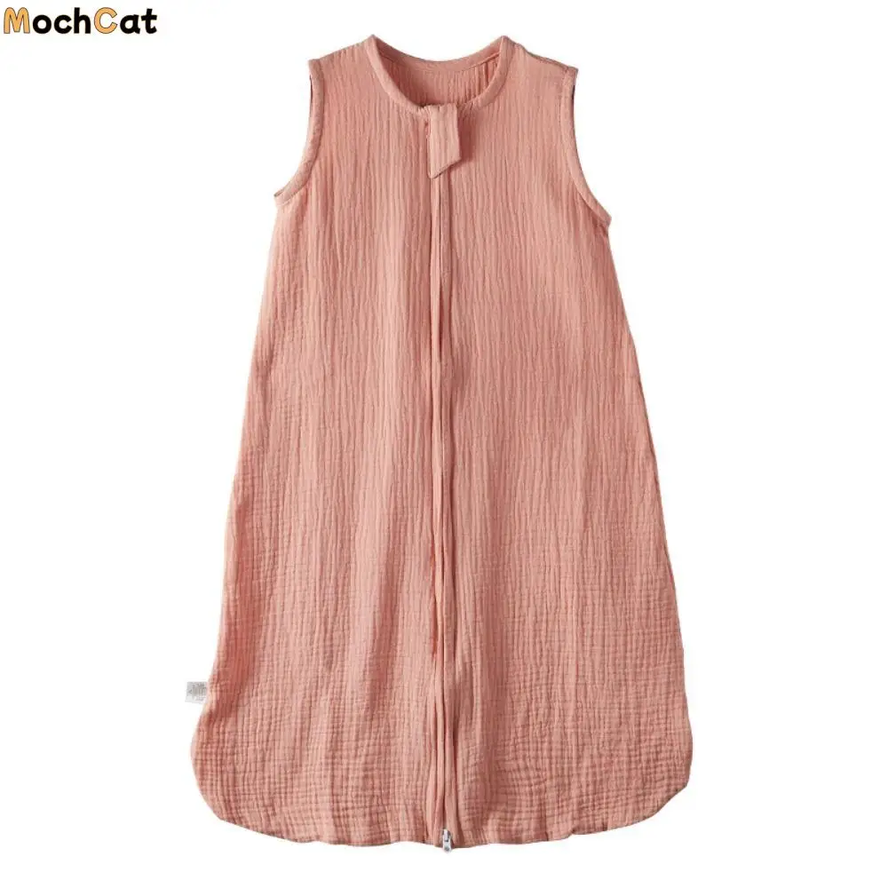 

0-12 Months Baby Sleep Sack 2-Ways Zipper Lightweight Infant Sleep Bag Cotton Thin Newborn Wearable Blanket Bedding Accessories