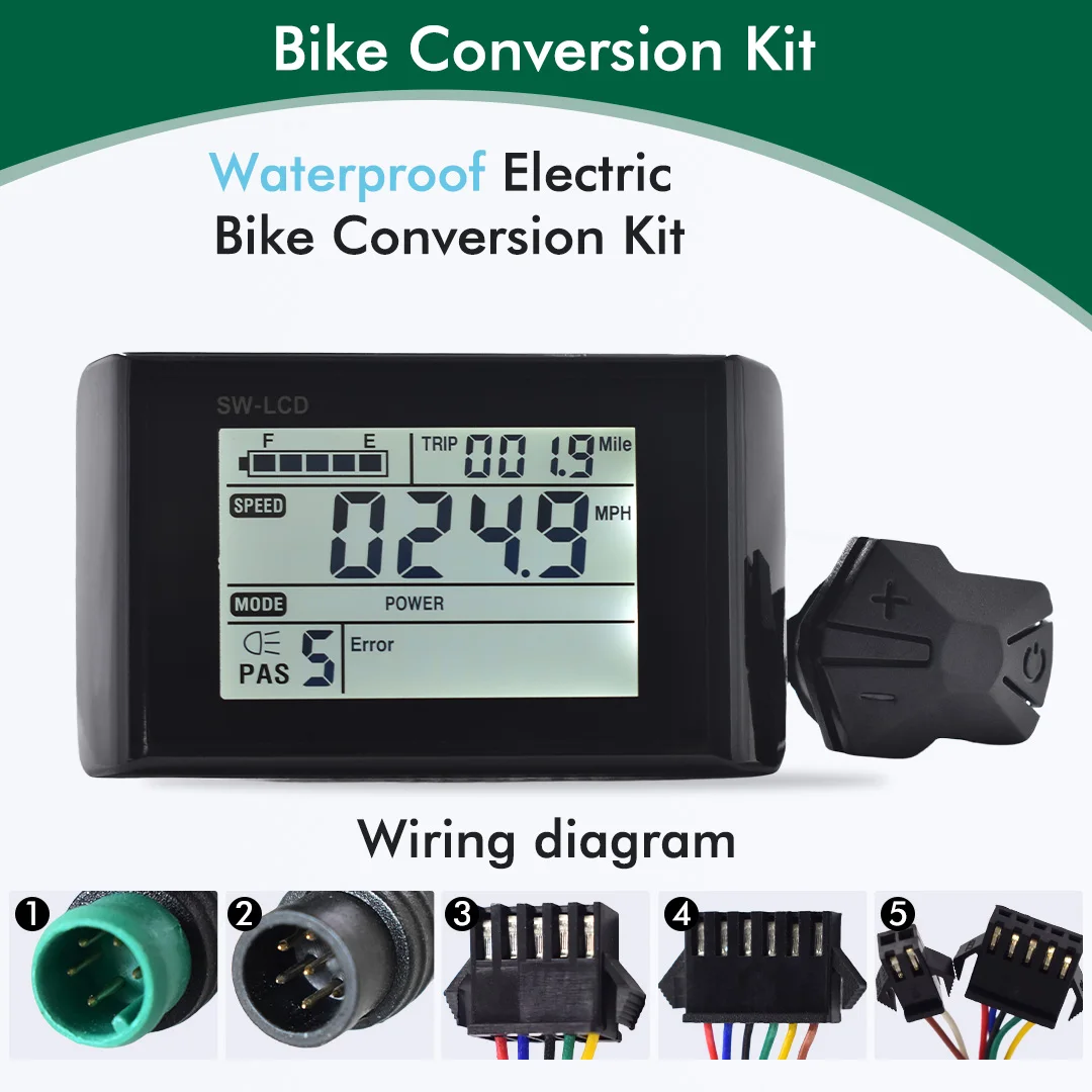 Electric Bicycle Display Instrument 24V-60V IP65 Grade Waterproof With USB UART Suitable For Mountain Electric Bicycle Parts