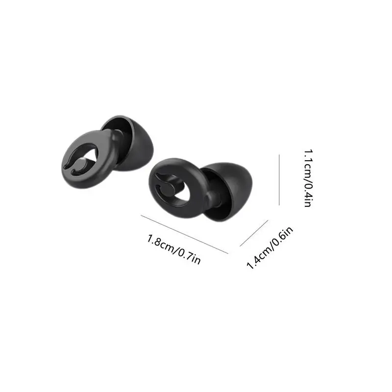 Silicone Noise Cancelling Earplugs Portable Reusable Swimming Sports Waterproof, Study, Sleep Ear Protection Earplugs