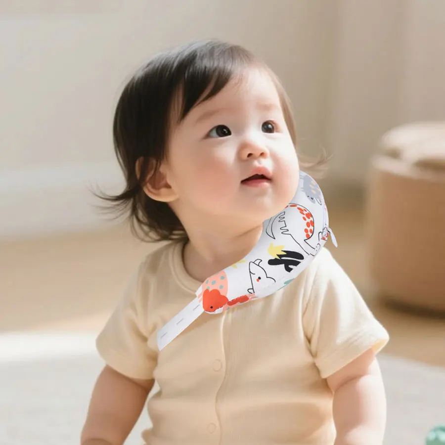 وسادة تصحيح Torticollis لتشكيل الرضع وسادة على شكل هلال للأطفال مع وسادة دعم للرقبة بإمالة الرأس