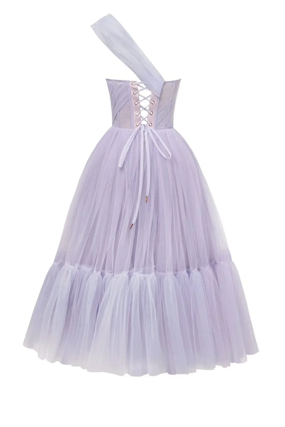 Personalizado Amanda Sexy un hombro hasta la rodilla vestido De fiesta 2023 vestido De baile tul فسات:50chter ة Sweet Lavender Vestidos De N