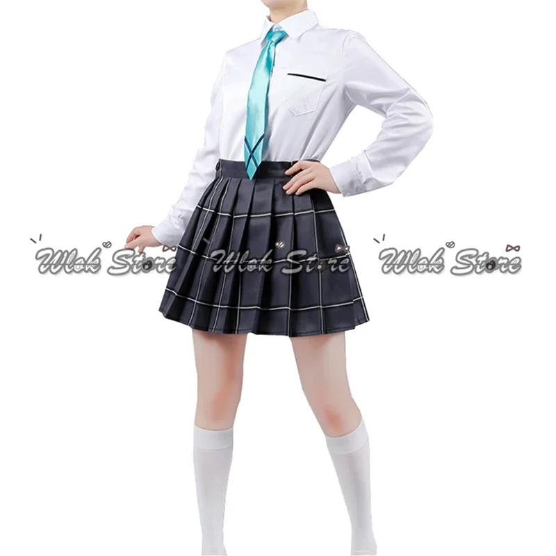 Blue Archive Sunaokami Shiroko Cosplay Costume School Uniforms Backpack Scarf Gloves Halloween Carnival Outfits Wig Ears Shoes