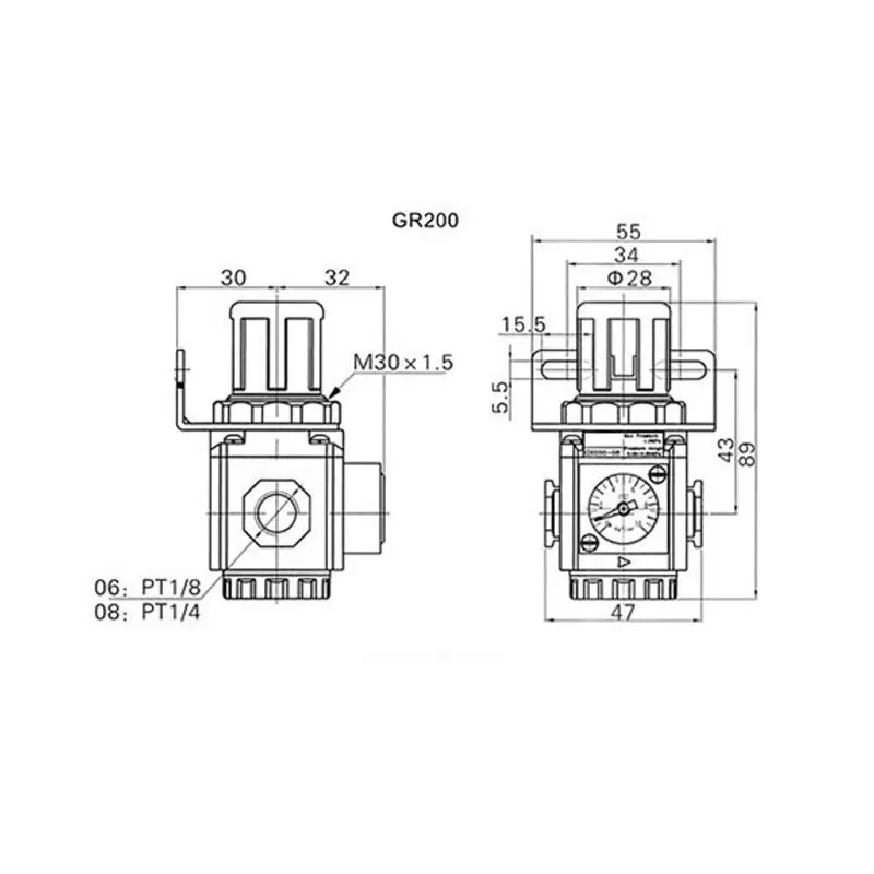 dt39-gr200-08-air-pressure-regulating-relief-valve-manual-air-source-processor-high-quality-compressor-accessory