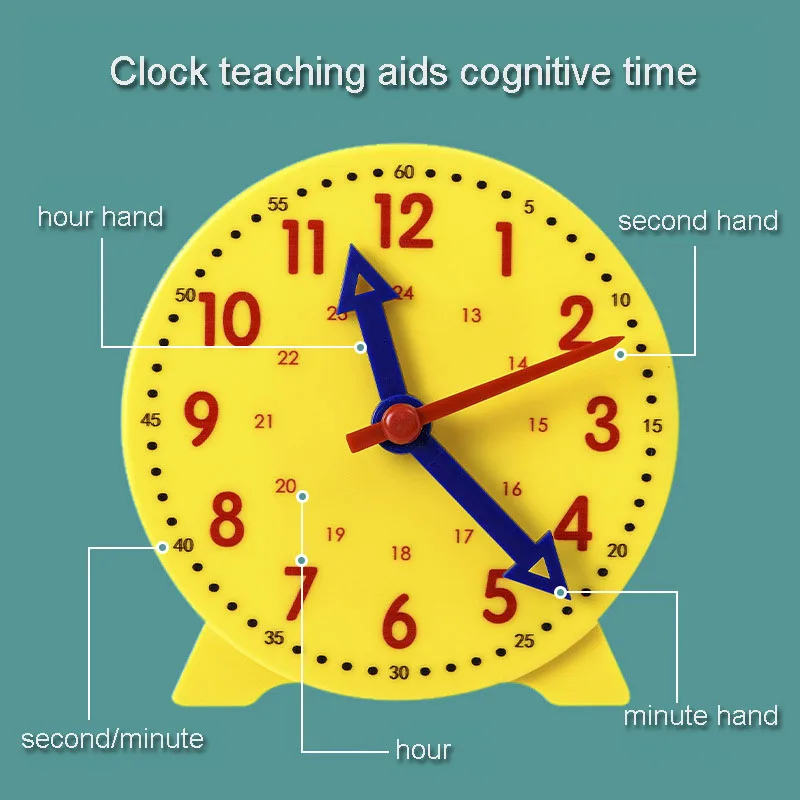 Kinder Montessori Uhr Pädagogisches Spielzeug Stunde Minute Sekunde Erkenntnis Passenden Puzzle Spielzeug Kinder Frühen Vorschul Lehrmittel – Detail 16
