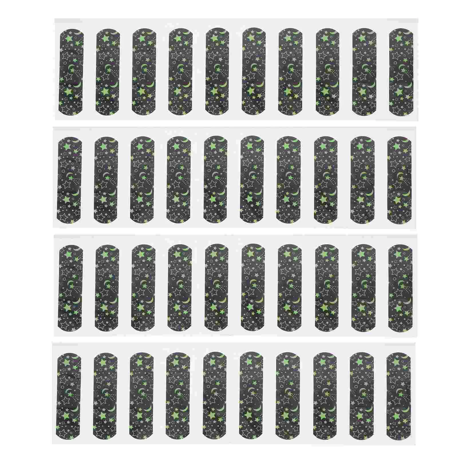 100 Pcs Glow-in-the-dark First Supplies Kids Bandages Adhesive Finger Wounds Patches Care Child