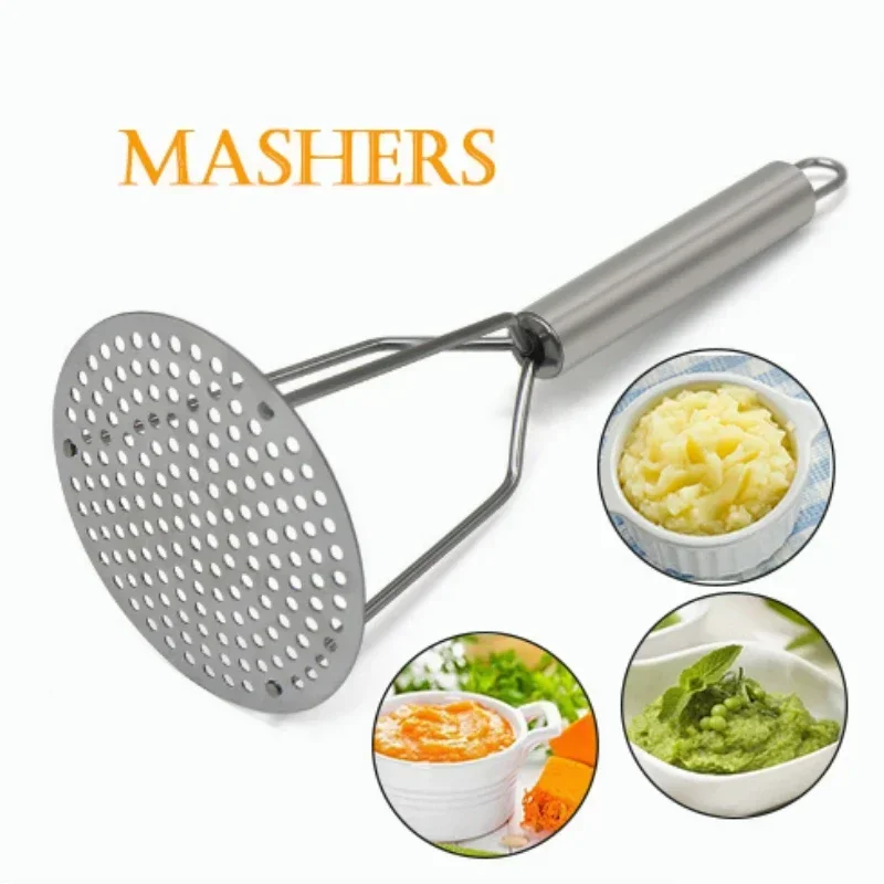 Stainless Steel Potato Masher Crush Vegetable Fruit Press Maker Vegetable Masher  Kitchen Tool Gadget Kitchen Accessories