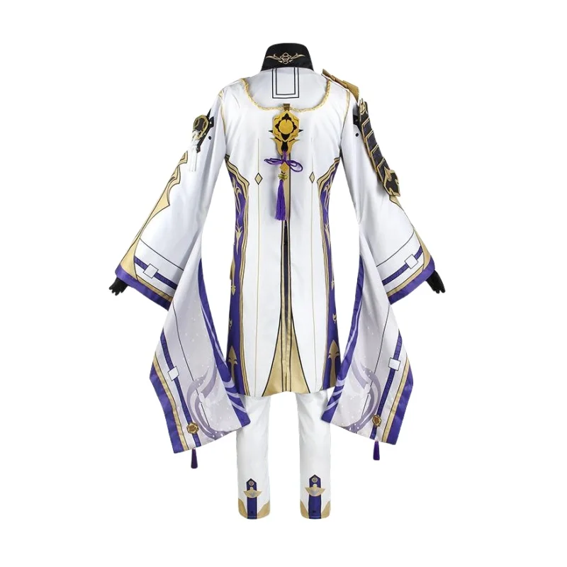 Genshin Impact Kamisato Ayato Cosplay, Peruca Anime, Uniforme Conjunto Completo, Festa de Halloween Masculino, Trajes de Jogos, Adereços