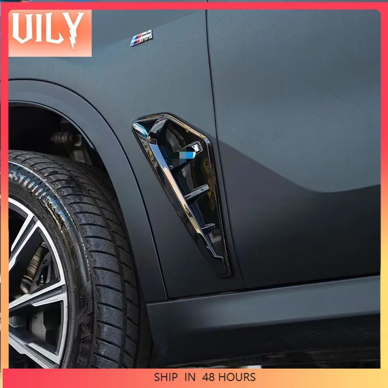 Для BMW 2019-21 X5 X5M G05 F95 глянцевый черный боковое крыло Grillle вентиляционные отверстия крышка Для BMW 2019-21 X5 X5M G05 F95 глянцевый черный боковое крыло Grillle вентиляционные отверстия крышка