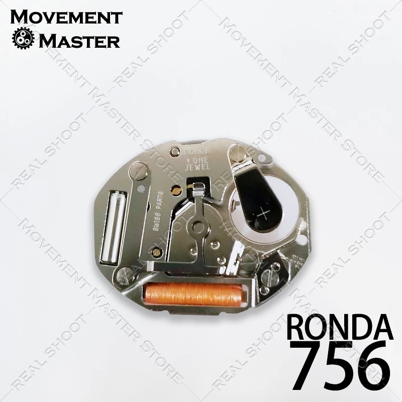 Ronda 756 Swiss Quartz Watch Movement 2 Hands Electronic Time Setting No. 379 Battery 13x15.55mm High-Quality Watch Repair Parts