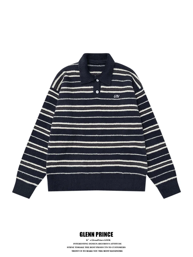 

Американский ретро-топ в полоску из трикотажа с длинными рукавами, свободного кроя, для повседневной носки и поездок на работу.