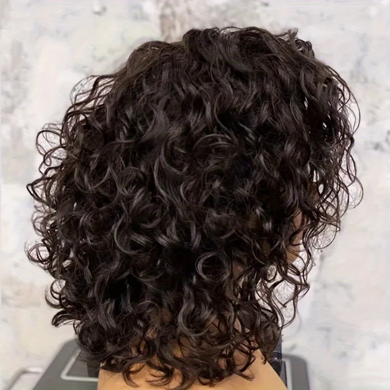 باروكة شعر بشري مجعد من Wear & Go مع جزء جانبي - كثافة 200%، إغلاق دانتيل سهل الاستخدام، للاستخدام اليومي [شعر مستعار دانتيل عالي الدقة 4 × 4]