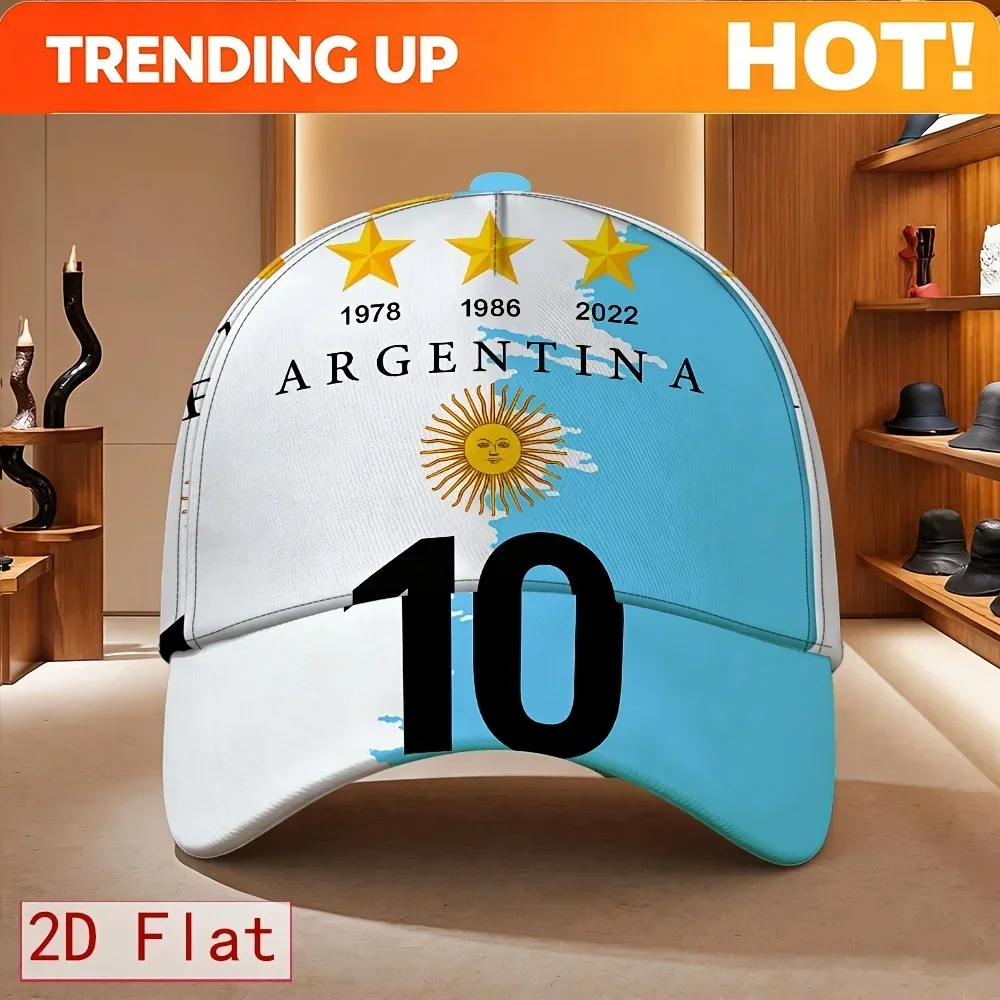 Custom A Retro-style, Slightly Stretchy, Comfortable Baseball Cap For Argentine Soccer Fans. Featuring An Adjustable Snap Closur