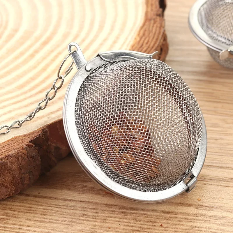 Tea Strainer Stainless Steel Infuser for Tea Brewing Sphere Locking Spice Tea Ball Mesh Tea Sieve Strainers Kitchen Accessories