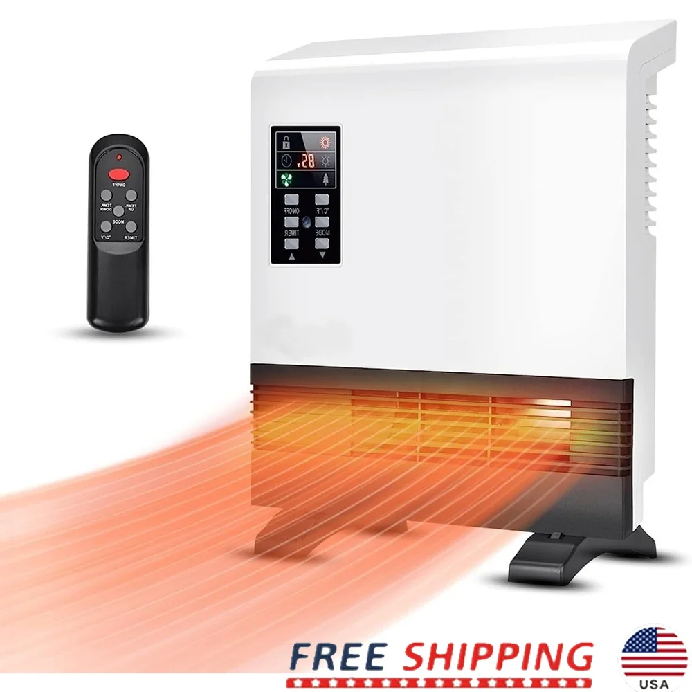 

1500 Вт инфракрасный кварцевый обогреватель настенный портативный нагревательный блок с таймером термостат защита от перегрева пульт дистанционного управления