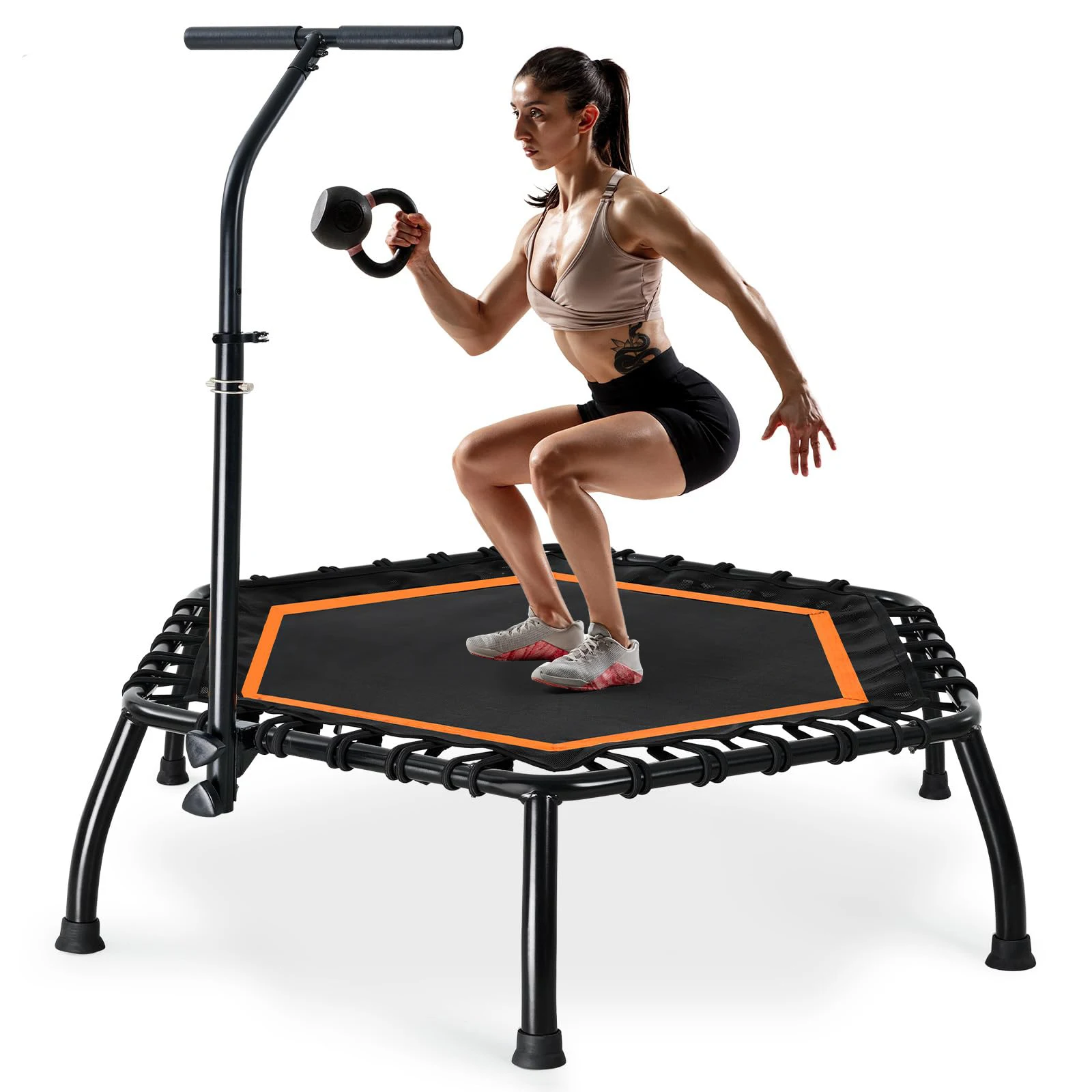 

Rouser Fitness Foldable Mini Trampoline Stable Quiet Exercise Rebounder for Kids Adults Indoor Garden Workout 2025
