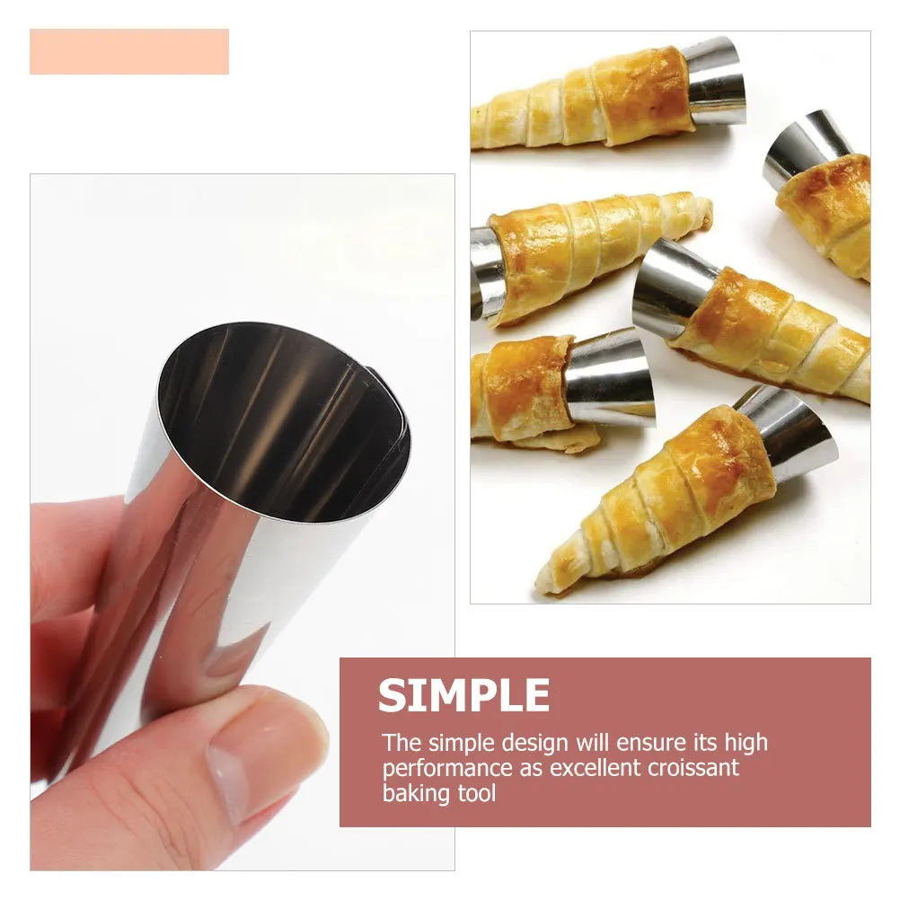 

10Pcs Stainless Steel Pastry Cream Horn Molds Non Rust Cone Baking Tool Kitchen Baking Supplies Cream Horn Molds