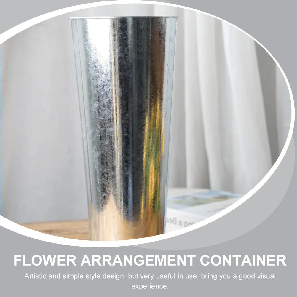 

Iron Flower Vase Decorative Holder Simple Artistic Design Dried Flower Storage Living Room Balcony Office Decoration Smooth