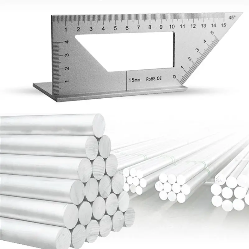 #12G 45+90 Degree Gauge Angle Ruler T-Shaped Measuring Woodworking Ruler,Woodworking Ruler Tool,(Silver)