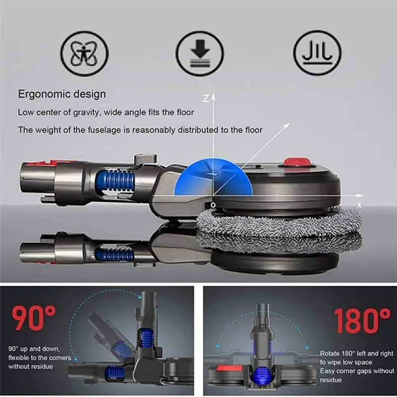 

B06B-Электрическая насадка для швабры для пола для пылесоса Dyson V7 V8 V10 V11, детали для пылесоса, насадка для распыления влажной и сухой уборки с замком переключателя