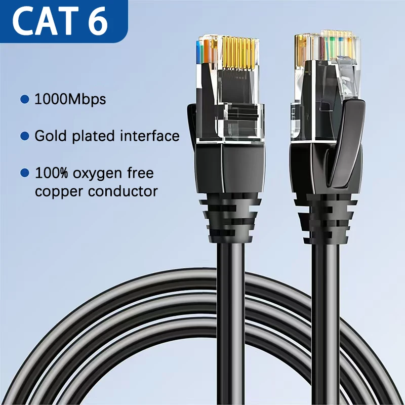 كابل إيثرنت Cat 6 شبكة LAN Cat6 Rj45 كابل شبكة سرعة 20Gbps 1000Mhz 26AWG 1m 2m 3m 5m 10m 20m 30m لمودم التوجيه