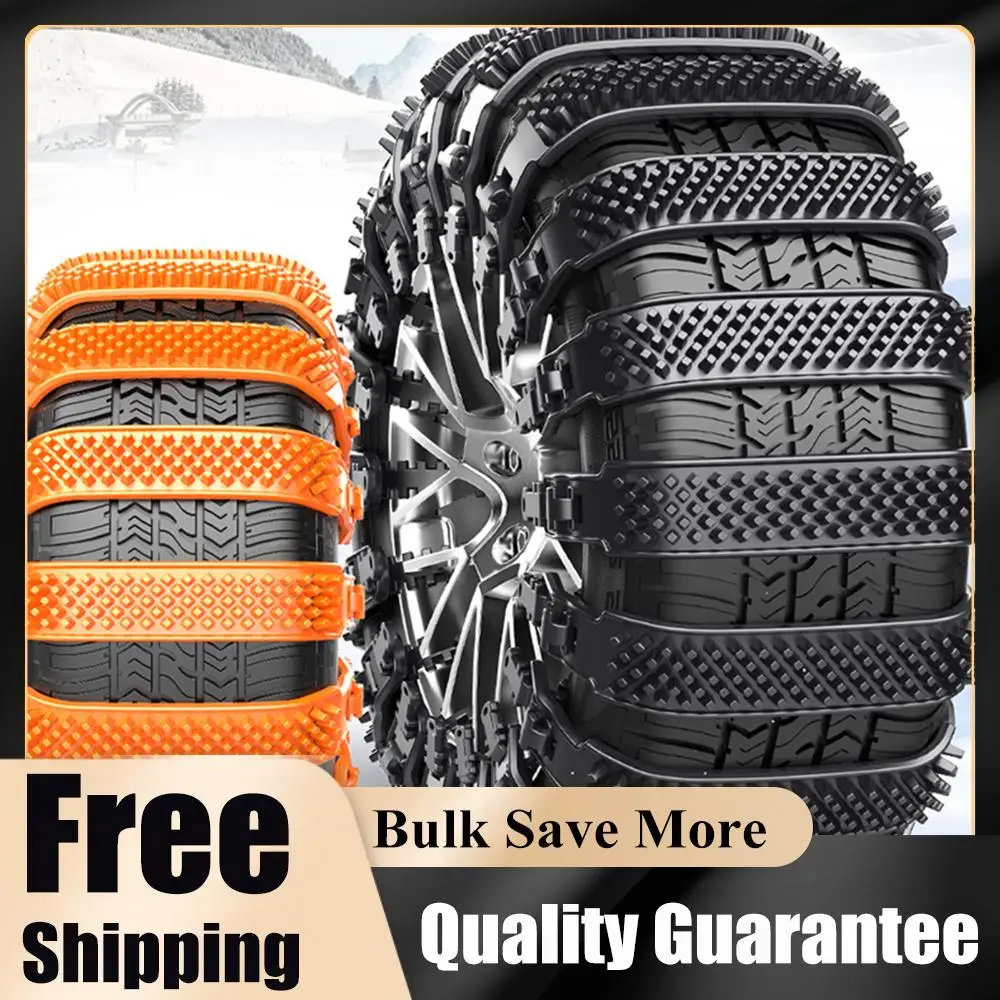 

10 шт. противоскользящих цепей-фиксаторов для шин, подходят для пикапов, внедорожников и седанов, регулируемые зимние цепи для повышения сцепления на снегу, льду и грязи