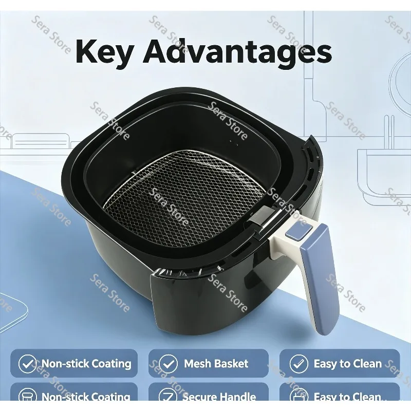Compatible with HD9220/9215/9232/9212/9233 Air Fryer Basket Handle, Baking Fryer Replacement Accessories