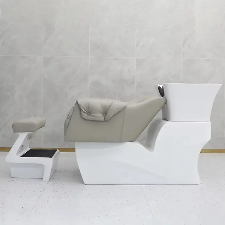 #Popular Hot Sale Hair Salon Furniture Shampoo Bed Salon Station Bowl With Shampoo Salon Back Wash Chair