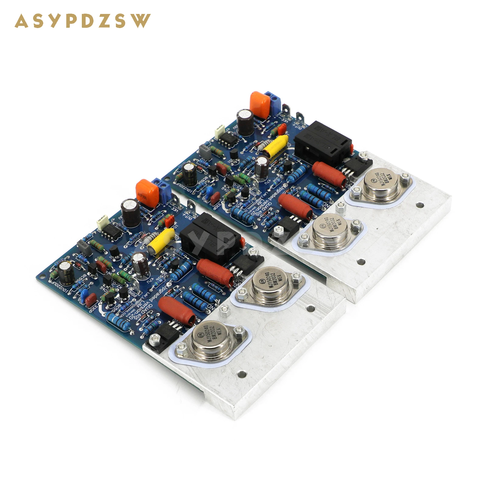 Amplificador de potência com ângulo de alumínio DIY Kit, placa acabada, instalação do chassi, Stereo Classe AB, MJ15024, QUAD405