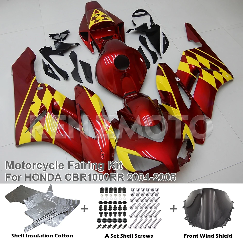 

Motorcycle Fairing Kit for Honda CBR1000RR 2004 2005 Body CBR1000RR 04 05 Injection 1000RR Advanced Cover Black Red