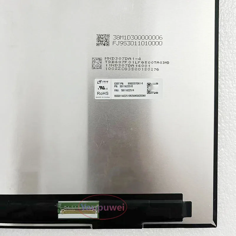 MND307DA1-4 B133QAN03.0 LP133WQ1-SPF1 NE133QDM-N62 for Lenovo ThinkPad X13 Gen 2 100% SRGB 40-pins 2560x1600 Laptop LCD Screen
