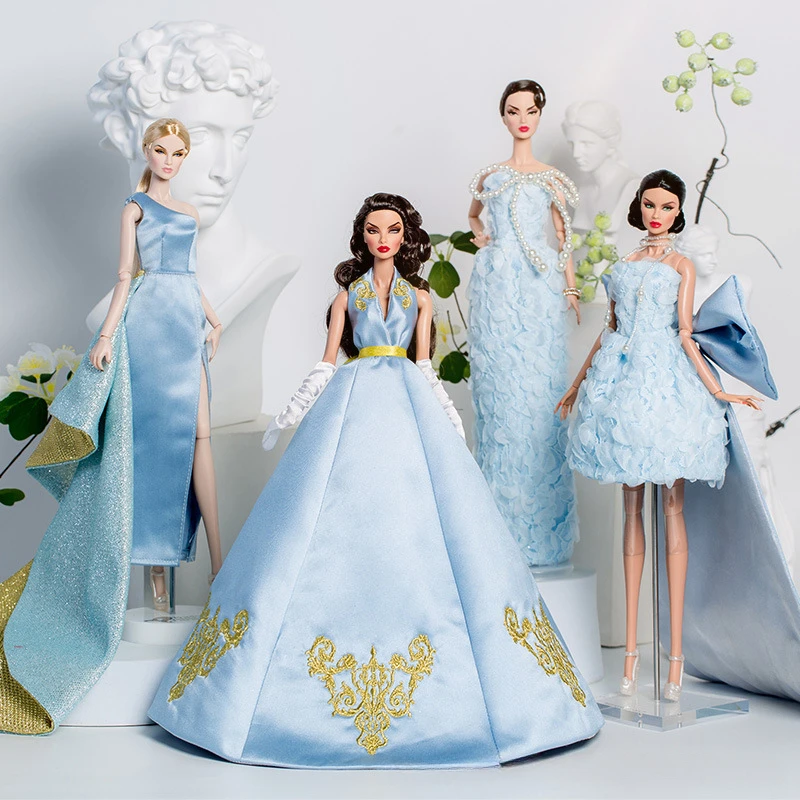 เสื้อผ้าตุ๊กตาเซียนเซียนชุด 1/6 อะนิเมะ BJD 32 ซม.ซุปเปอร์โมเดลตุ๊กตาเสื้อผ้าอุปกรณ์เสริมแฟชั่นสีฟ้าคลาสสิกหญิง DIY ของเล่นสะสม