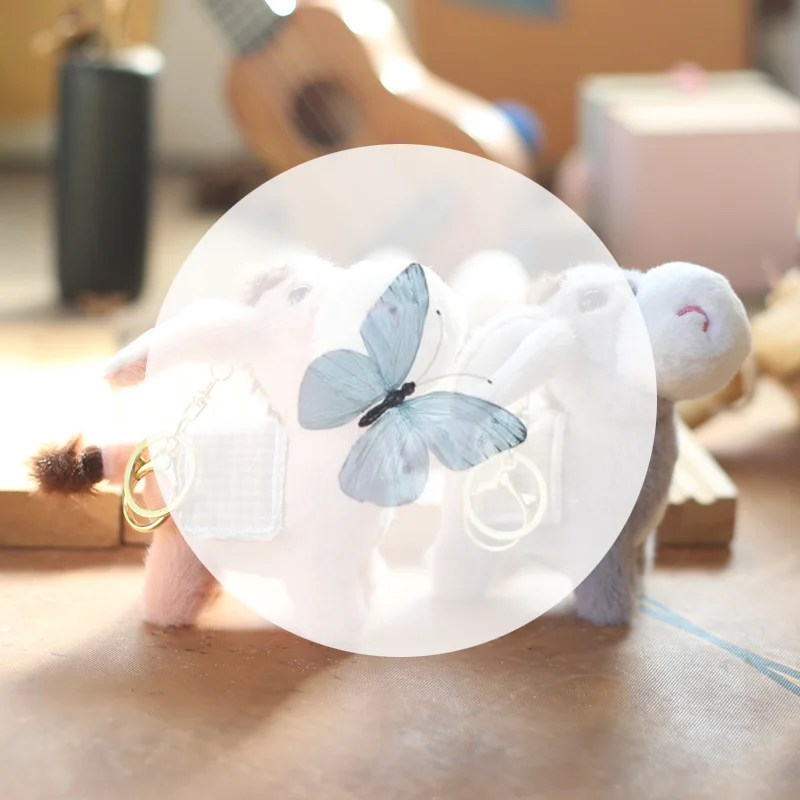 دمية محشوة لطيفة على شكل حمار صغير - هدية مثالية لعيد ميلاد الأطفال وقلادة حقيبة مزخرفة #1