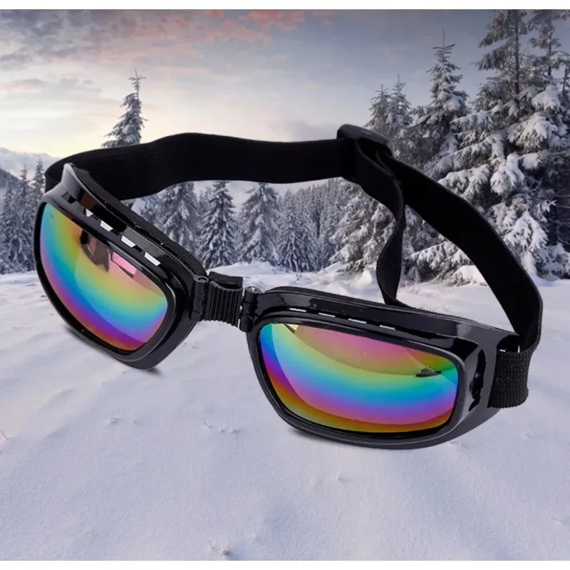 Foldable Riding Outdoor Goggles Motorcycle Glasses Anti Glare Anti-UV Sunglasses Windproof Protection Skiing Sports Goggles