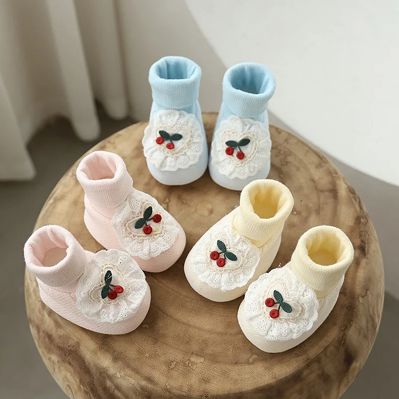 

Spring and Autumn Baby Shoes Soft Bottom 0-1 Year Old Lace Cute Princess Shoes 0-12 Months Female Baby Step Front Single Shoes