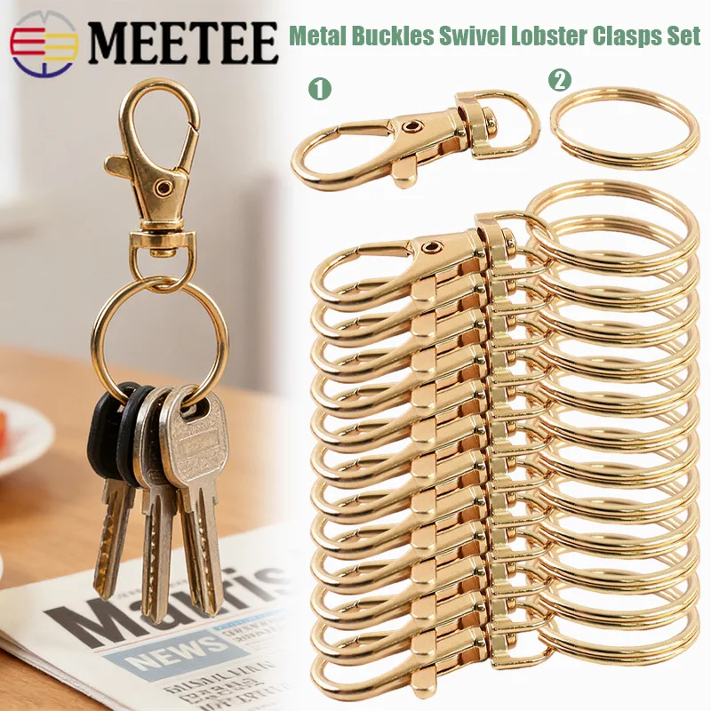 

10/30/50Pcs O Ring 25mm Metal Buckles Keychain Carabiner Clip Snap Hook Dog Collar Swivel Lobster Clasp DIY Hardware Accessories