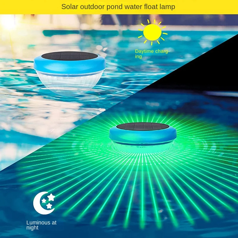 Luces LED solares flotantes para piscina, luces RGB impermeables que cambian de Color para piscina, estanque, Spa, bañera de hidromasaje, 1 pieza