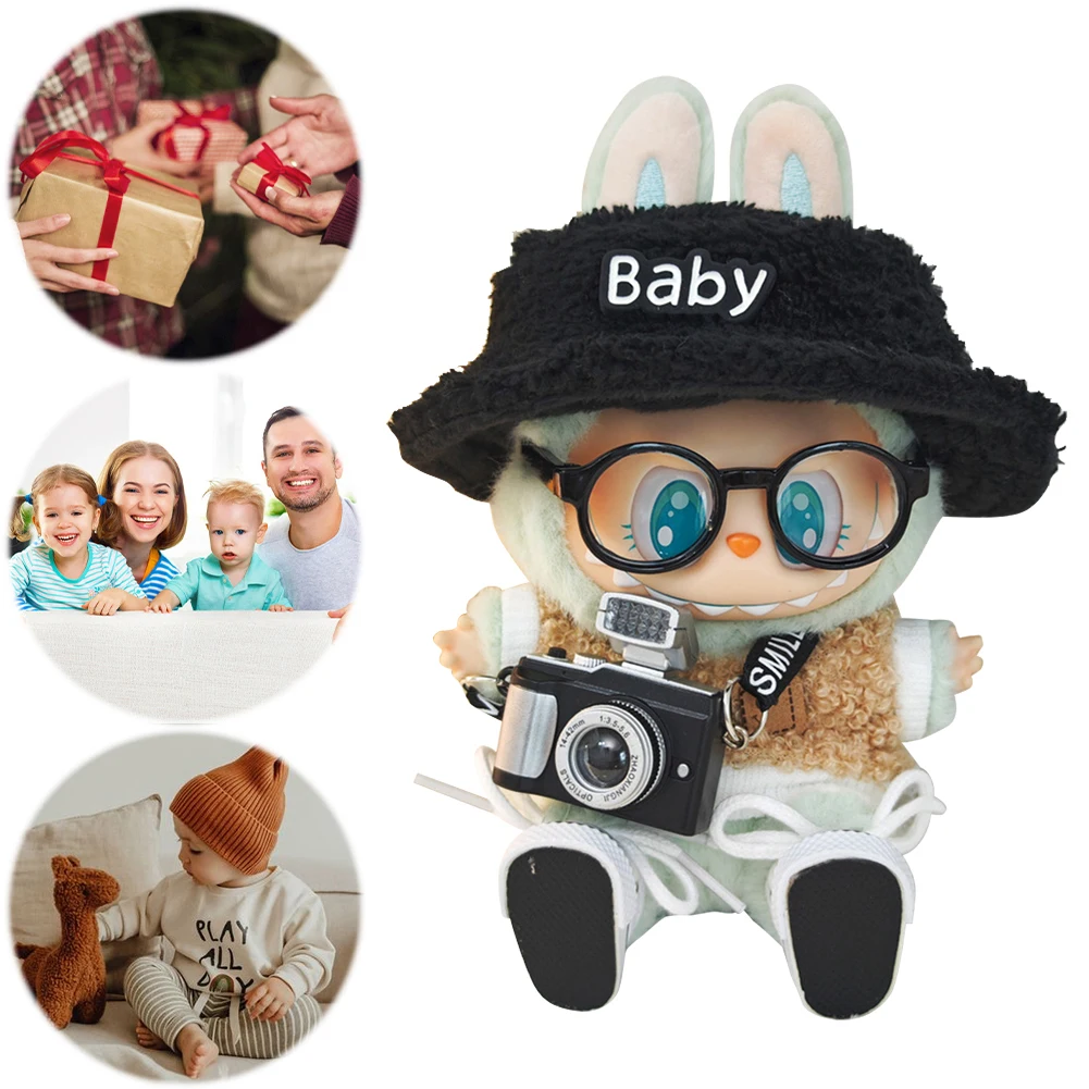 17cm Mini ubranka dla lalek kapelusz okulary buty akcesoria do stroju modne ubrania dla lalek urocze ubrania akcesoria dla lalek