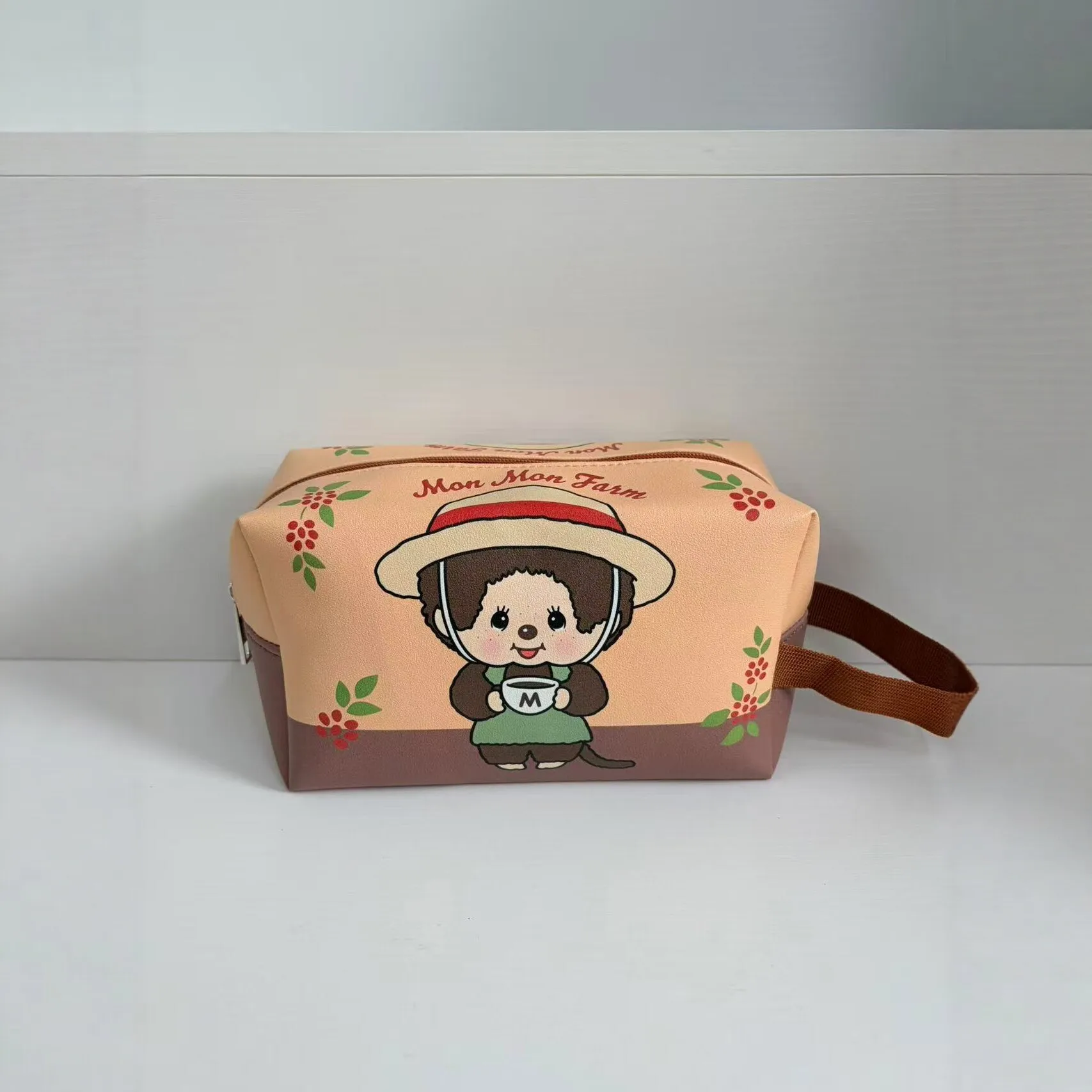 Monchichi square hand-held makeup bag double-sided printed crossbody bag girl cute portable crossbody bag view 3