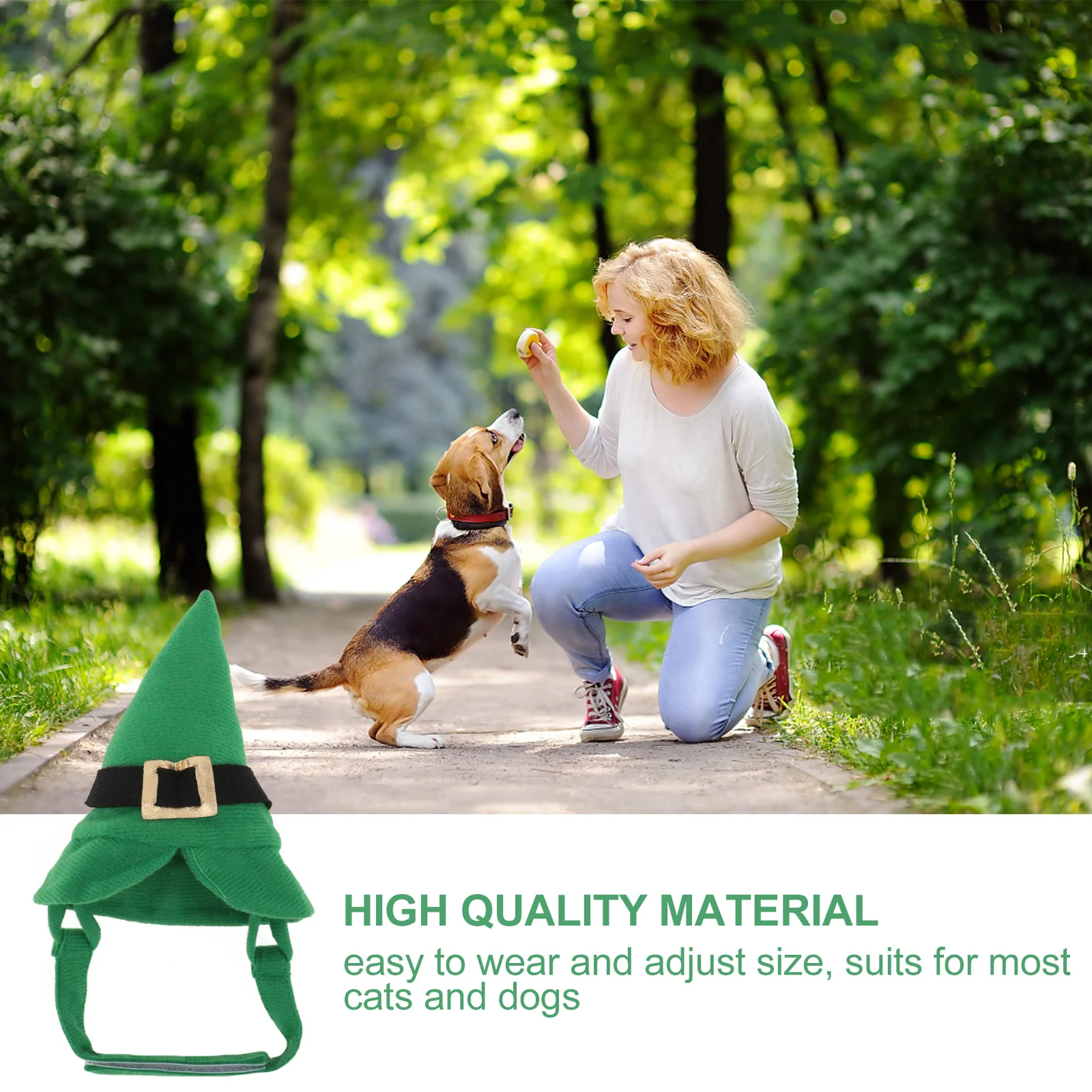 

Small Pet Funny Green St Patricks's Day Hat Adjustable Cat Dog Dress Up Costume Photo Accessory Cat Cosplay Cap