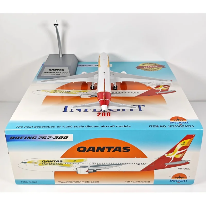 Inflight Diecast 1/200 مقياس Qantas B767-300 VH-OGL سبيكة نموذج طائرة تحصيل العنصر الزخرفية