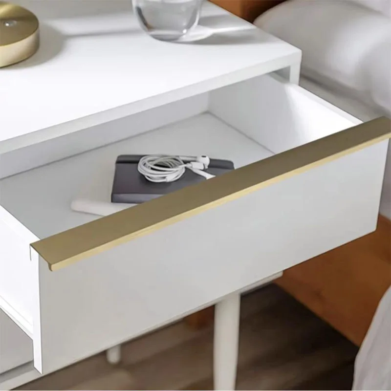 Invisible Cabinet Pulls Right Angle Minimalist Drawer Handle Scratch Resistant Aluminum Hardware for Wardrobe Cupboard