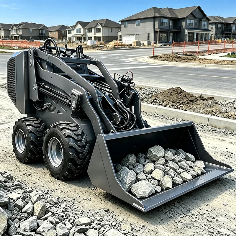 Crawler Mini Skid Steer Loader Compact Track Loader Quick Attach for Backyard Renovation Agriculture Use