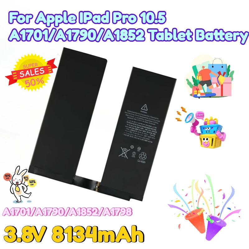 3.8V 8134mAh for Apple IPad Pro 10.5 A1701/A1790/A1852 Tablet Battery