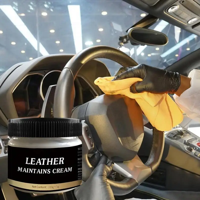 Car Leather Care Cream Leather Maintenance Conditioner Refurbishing Polish Deep Nourishing Leather Balm For Furniture Car Bags