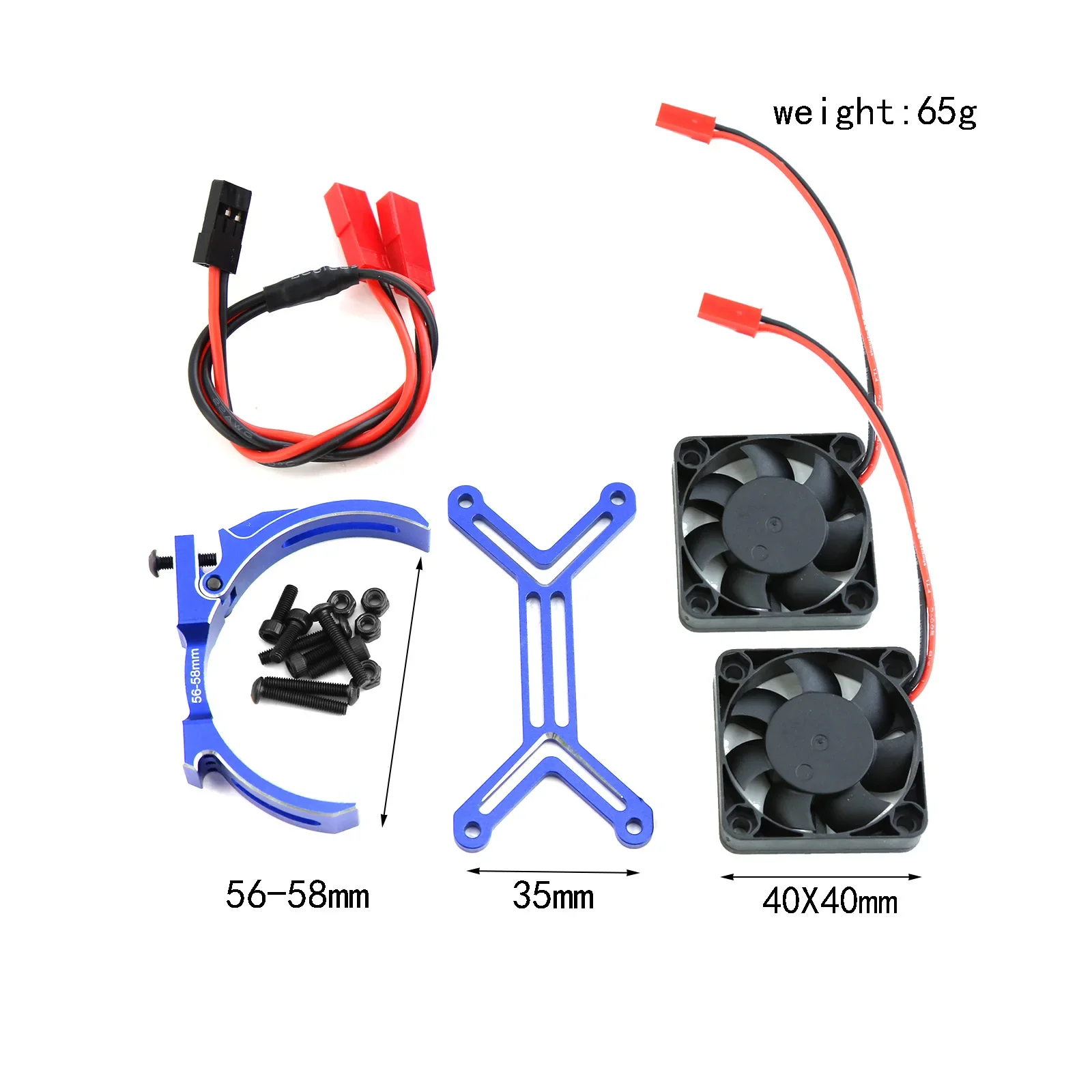 5687 56113 Motor Heat Sink Dual Cooling Fan Heatsink 56-58mm For 1/5 TRAXXAS XMAXX XRT Arrma Kraton Outcast RC Car Upgrade Parts