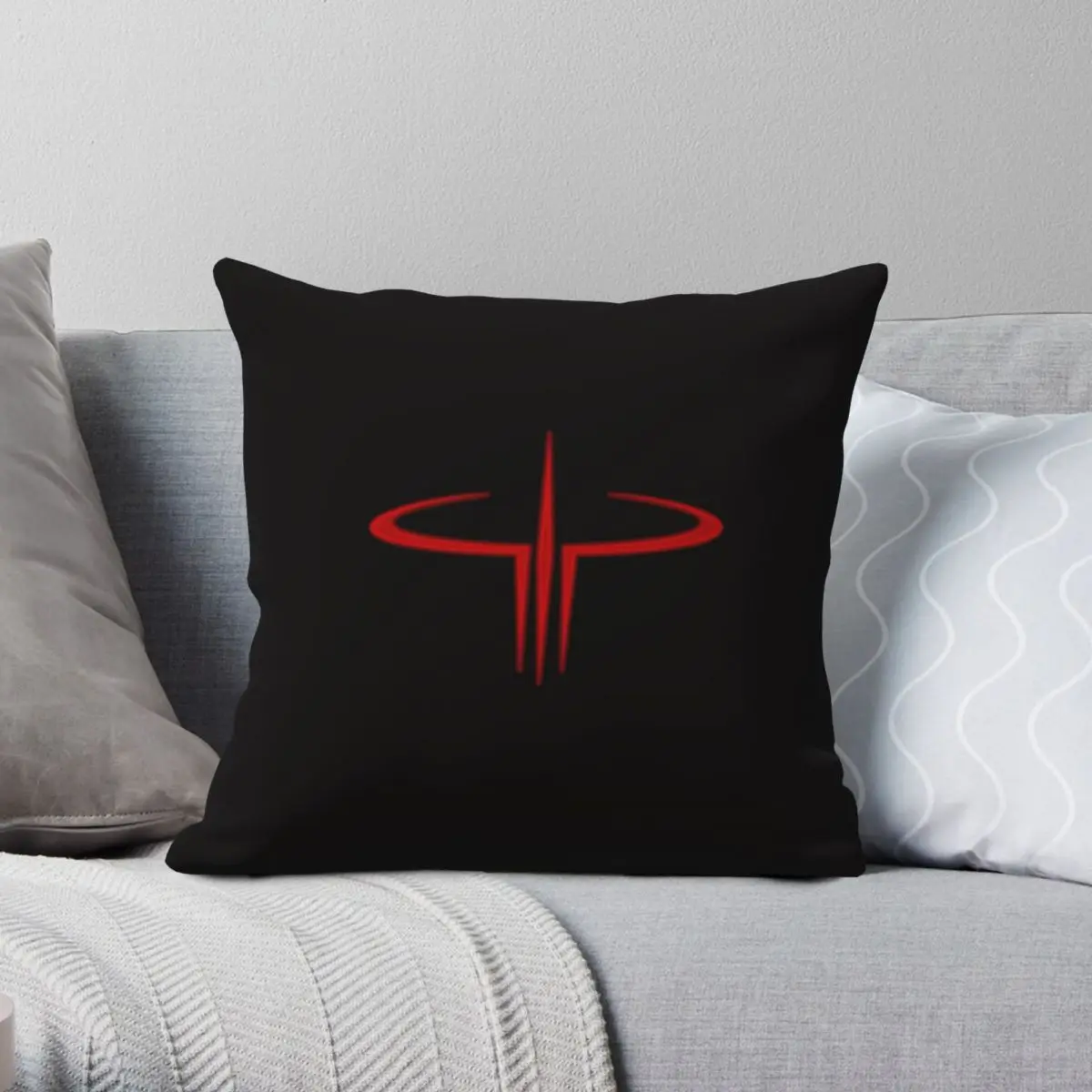 Quake III Arena Square Pillowcase Polyester Linen Velvet Pattern Zip Decorative Home Cushion Cover Wholesale 45x45