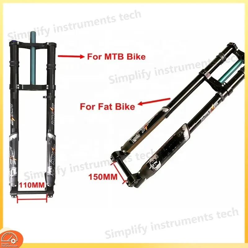 20x4 Inch Fat Tire Bike Front Fork Air Suspension Shock Absorber for E Bicycle MTB Downhill Cycling Parts