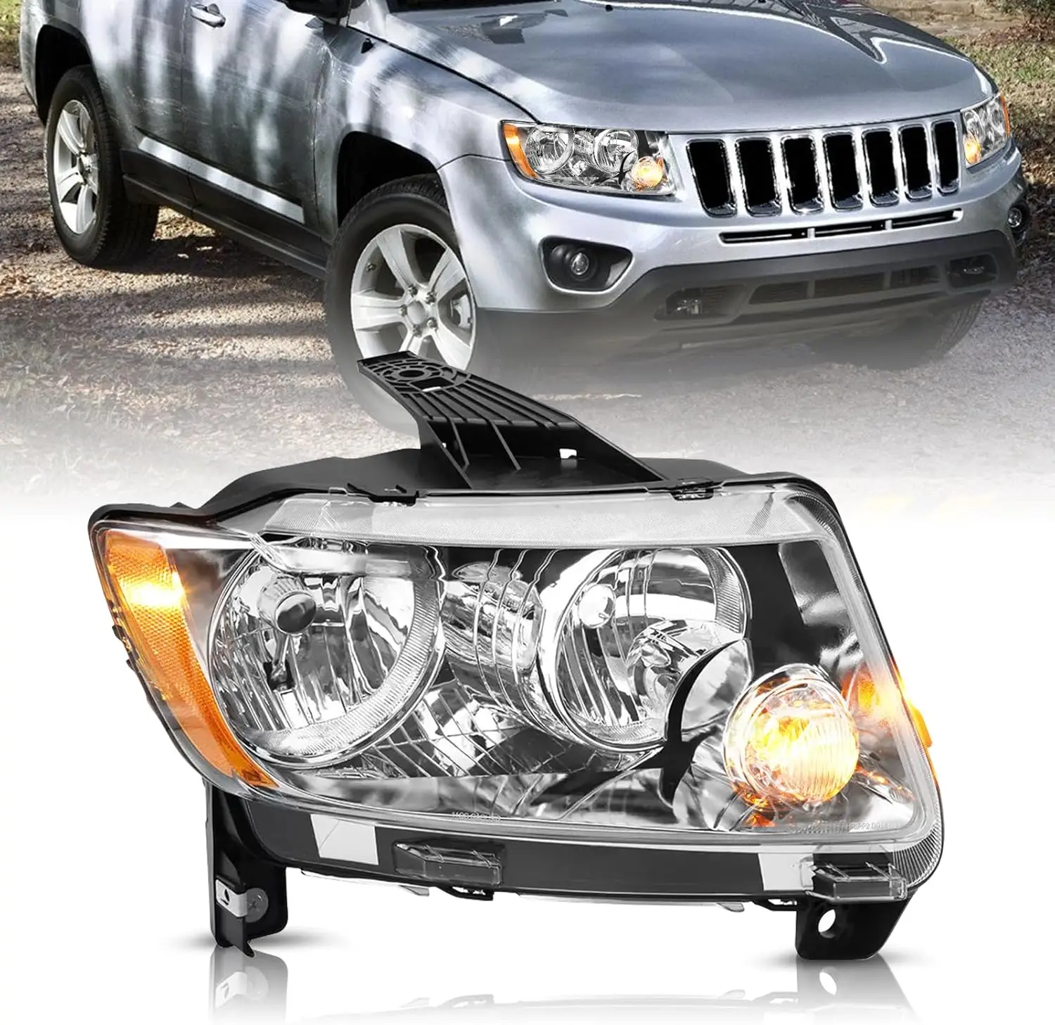 

Замена галогенной фары в сборе для Jeep Grand Cherokee 2011-2013, компас OE, правая фара со стороны пассажира (не
