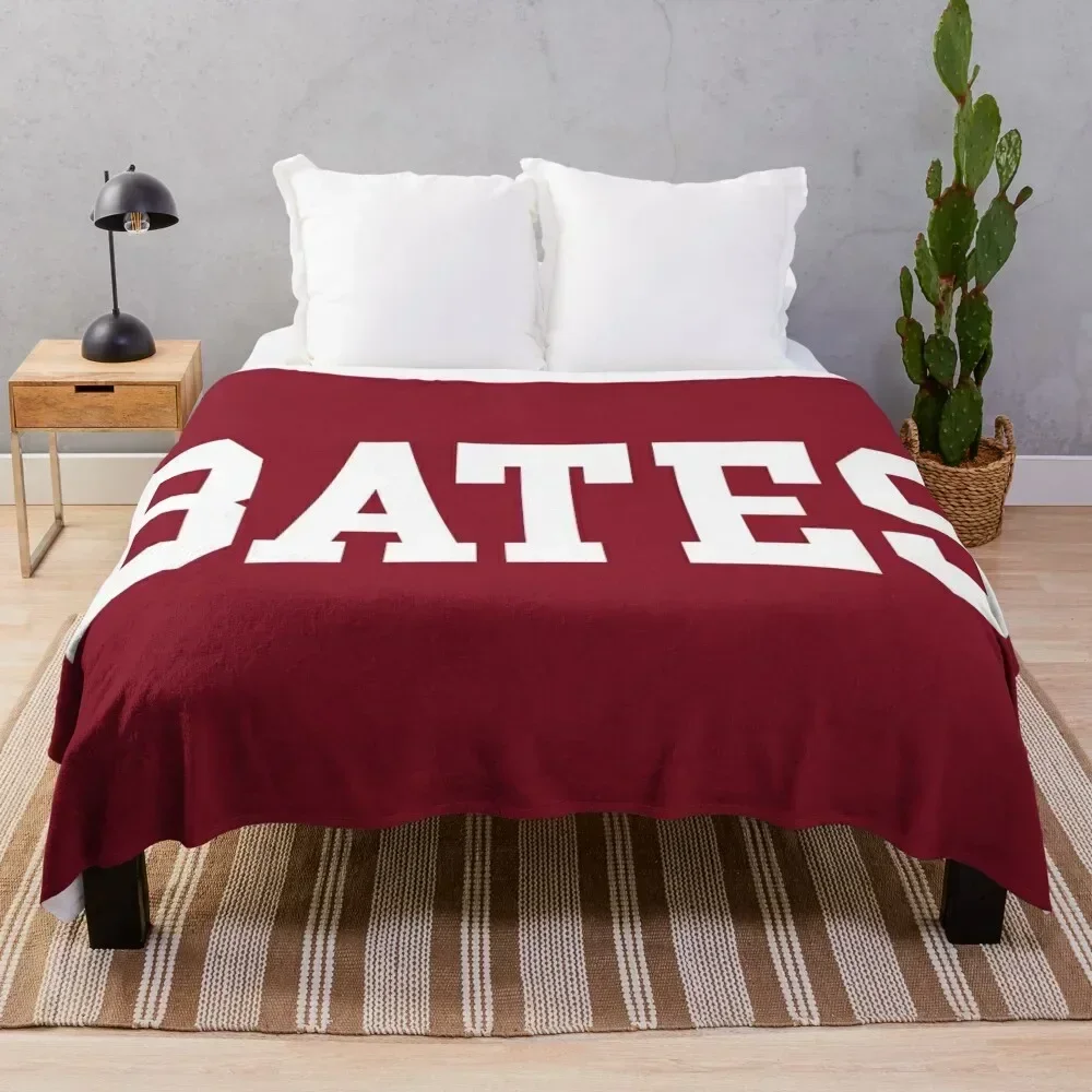 

bates - college font Throw Blanket Spring Fall Cozy Throw Blanket for Couch