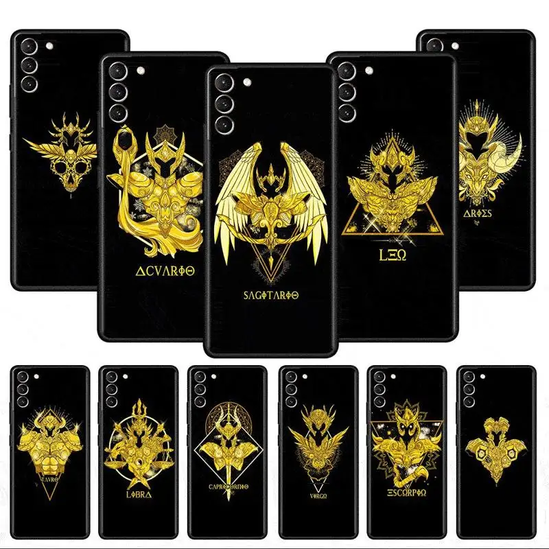 Anime Saint Seiya Logo Case For Samsung Galaxy S24 S23 S22 Ultra S21 S20 FE S10 Plus Soft Phone Shell